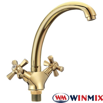 Змішувач для кухні ухо WINMIX Premium Retro Gold (Chr-273), Польща