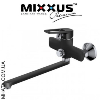 Змішувач для ванни Mixxus Nevada Black (перемикання на кнопці) (Chr-006)