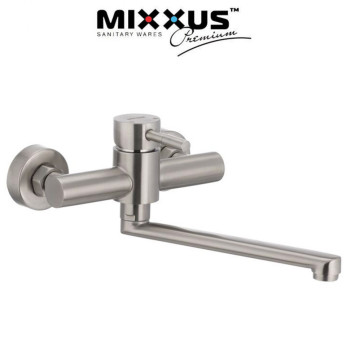 Змішувач для кухні від стіни Mixxus Sus-005, Польща (нержавіюча сталь)