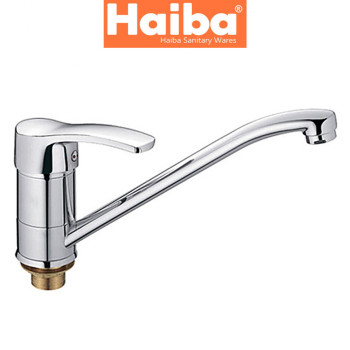 Змішувач для кухні ялинка на гайці HAIBA FOCUS (Chr-555) 25см