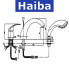 Змішувач ванна врізна HAIBA Mars 3 отвори (Chr-022)