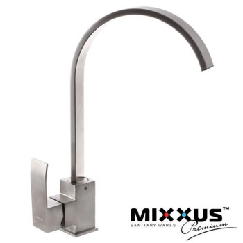 Змішувач для кухні Вухо на гайці MIXXUS AMA (Chr-017), Польща (нержавіюча сталь)