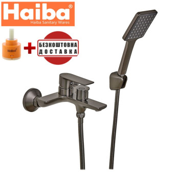 Смеситель для ванны HAIBA ALEX GRAPHITE EURO (Chr-009)