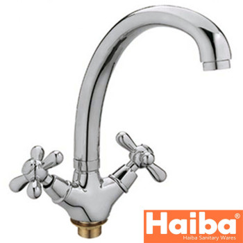 Змішувач для умивальника на гайці HAIBA DOMINOX (Chr-273)