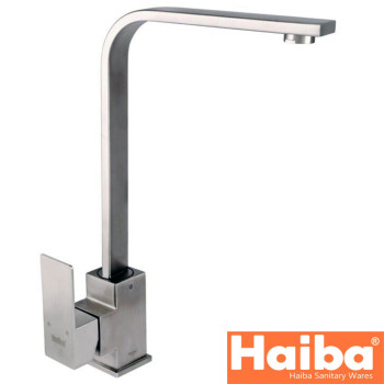 Змішувач для кухні Вухо HAIBA Kub (Chr-017) (нержавіюча сталь)