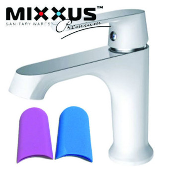 Змішувач для умивальника на гайці MIXXUS Premium Tiger White (білий) (Chr-001), Польща