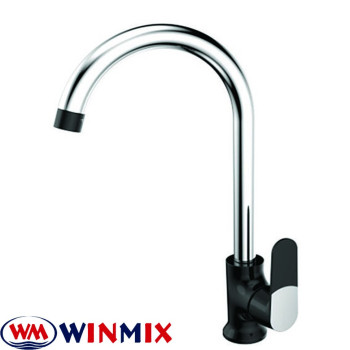 Змішувач для кухні Ухо на гайці Winmix Premium Tiger Black (чорний) (Chr-014), Польща