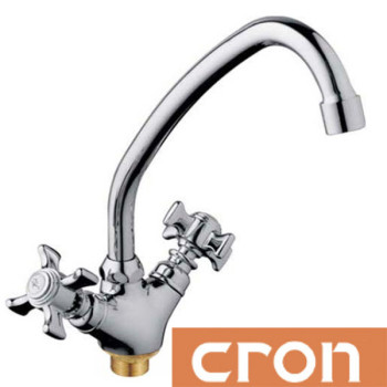 Змішувач для кухні вухо на гайці Cron Zeus (Chr-271)