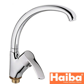 Змішувач для кухні Вухо на гайці HAIBA FOCUS Chr-777 (nut)