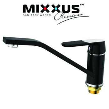 Змішувач для кухні ялинка на гайці 25см MIXXUS Missouri Black (чорний) (Chr-555), Польща