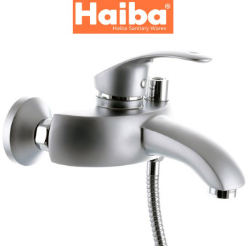 Змішувач для ванни короткий ніс HAIBA MARS SATIN Euro (Chr-009)