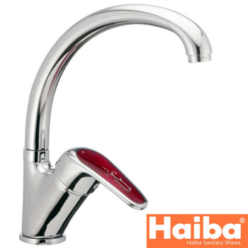 Змішувач для кухні Вухо HAIBA MAGIC RED (Chr-011)