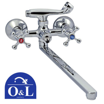 Змішувач для ванни довгий ніс O&L SMES Euro Product (Chr-140)