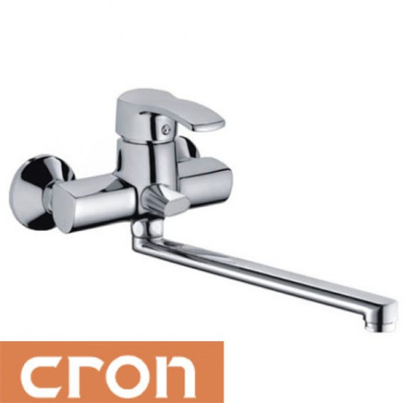 Змішувач для кухні від стіни довгий ніс Cron Focus EURO (Chr-008)