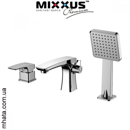 Змішувач для ванни MIXXUS Premium Patrick Euro на 3 отвори (Chr-022), Польща