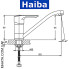 Змішувач для кухні ялинка на гайці HAIBA HANSBERG (Chr-555) 25см
