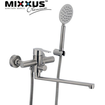 Змішувач для ванни довгий ніс MIXXUS DAX EURO (Chr-006), Польща (нержавіюча сталь)