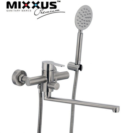 Змішувач для ванни довгий ніс MIXXUS DAX EURO (Chr-006), Польща (нержавіюча сталь)