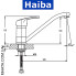 Змішувач для кухні ялинка на гайці HAIBA MAGIC BLACK (Chr-555) 25см