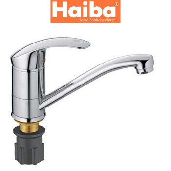 Змішувач для умивальника ялинка на гайці HAIBA Fabio (Chr-555) 15cm