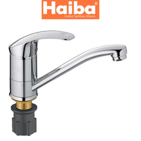 Змішувач для умивальника ялинка на гайці HAIBA Fabio (Chr-555) 15cm