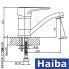 Змішувач для умивальника ялинка на шпильці HAIBA OPUS (Chr-004) 15cm