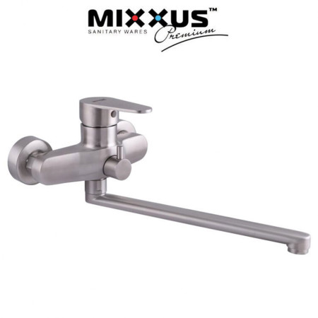 Змішувач для ванни довгий ніс MIXXUS Fat EURO (Chr-006), Польща (нержавіюча сталь)