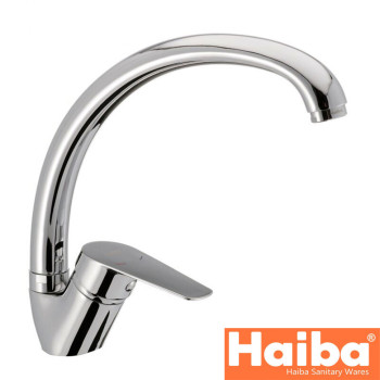 Змішувач для кухні Вухо на гайці HAIBA NIKAS Chr-777 (nut)