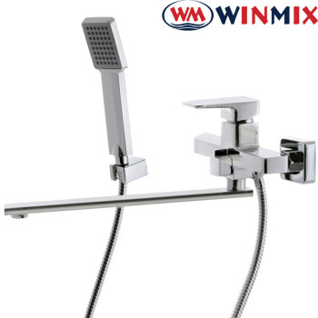 Змішувач для ванни довгий ніс Winmix Premiun Kvadro EURO (Chr-006), Польща