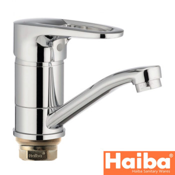 Змішувач для умивальника ялинка на гайці HAIBA OPUS (Chr-555) 15cm