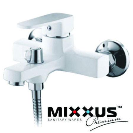 Змішувач для ванни короткий ніс MIXXUS Missouri Euro White (білий) (Chr-009), Польща