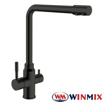 Змішувач для кухні Вухо під осмос чорний WINMIX Sus Black 021 (Chr-021), Польща (нержавіюча сталь)