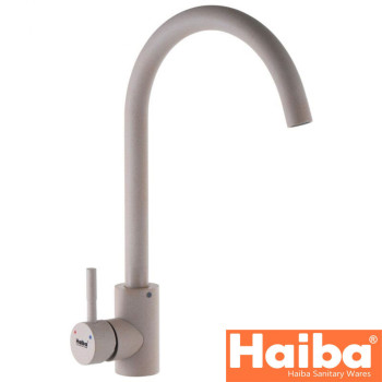 Змішувач для кухні Вухо HAIBA Sus 011 Sand (пісок) із нержавіючої сталі
