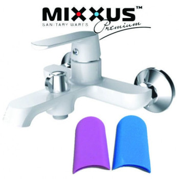 Змішувач для ванни короткий ніс MIXXUS Premium Tiger Euro White (білий) (Chr-009), Польща