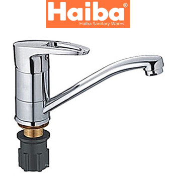 Змішувач для умивальника ялинка на гайці HAIBA XIDE Chr-555 15cm