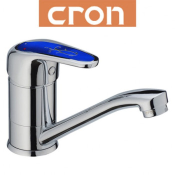 Змішувач для умивальника ялинка на шпильці 15см CRON Magic Blue (Chr-004)