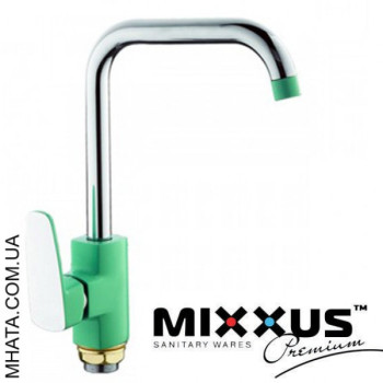 Змішувач для кухні на гайці Вухо Missouri Green (Chr-014)
