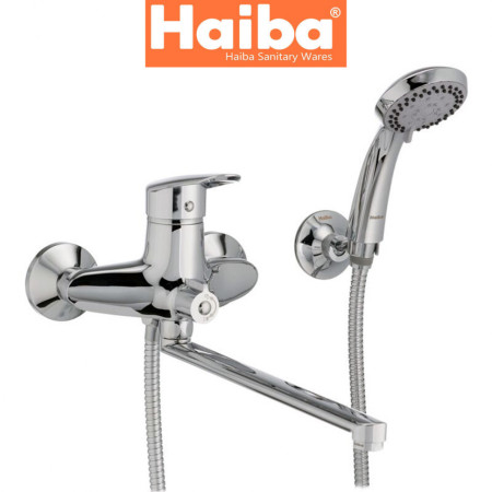 Змішувач для ванни довгий ніс HAIBA DISK EURO (Chr-006)