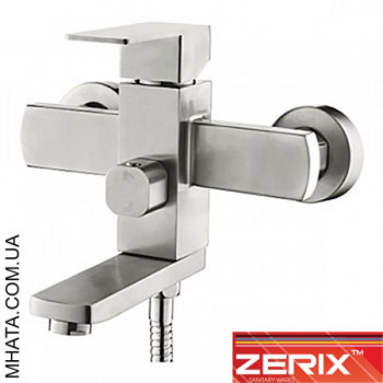 Змішувач для ванни короткий ніс ZERIX LR73233 Euro (нержавіюча сталь)