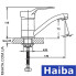Змішувач для умивальника ялинка на гайці HAIBA ZEON (Chr-555) 15cm