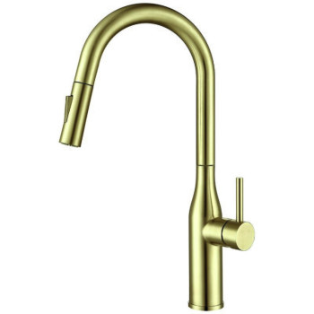 Змішувач для кухні KI-70004-12 з висувним виливом (нерж. сталь), Чехія