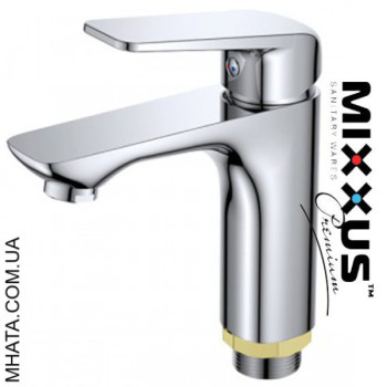 Змішувач для умивальника на гайці Mixxus Oregon (Chr-001)