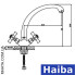 Змішувач для умивальника на гайці HAIBA ZEUS (Chr-273)