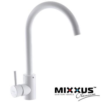 Змішувач для кухні Вухо MIXXUS Sus White 011 білий (Chr-011), Польща (нержавіюча сталь)