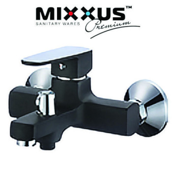 Змішувач для ванни короткий ніс MIXXUS Missouri Euro Black (чорний) (Chr-009), Польща