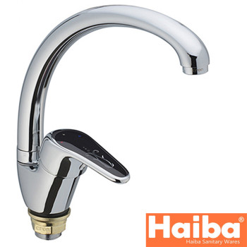 Змішувач для кухні Вухо на гайці HAIBA MAGIC BLACK Chr-777 (nut)