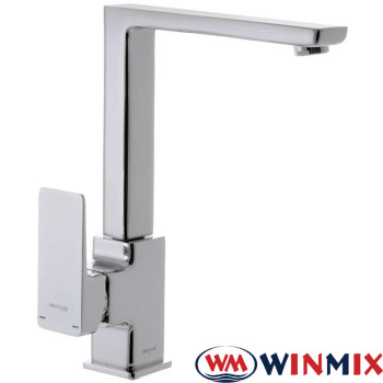 Змішувач для кухні Ухо на гайці Winmix Premium Kvadro (Chr-017), Польща