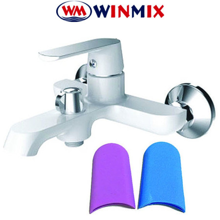 Змішувач для ванни короткий ніс WINMIX Premium Tiger Euro White (білий) (Chr-009), Польща
