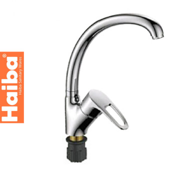 Змішувач для кухні Вухо на гайці HAIBA XIDE Chr-777 (nut) +