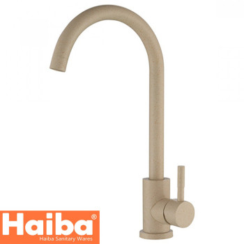 Змішувач для кухні Вухо HAIBA Sus 011 Beige (Бежевий) з нержавіючої сталі